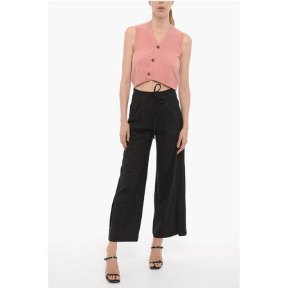Eudon Choi Single-Pleat Wide Leg Wool TANDIN Pants