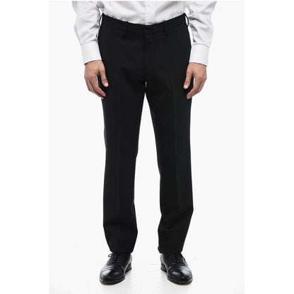 Neil Barrett Wool Blend Slim Fit Pants with Belt Loops