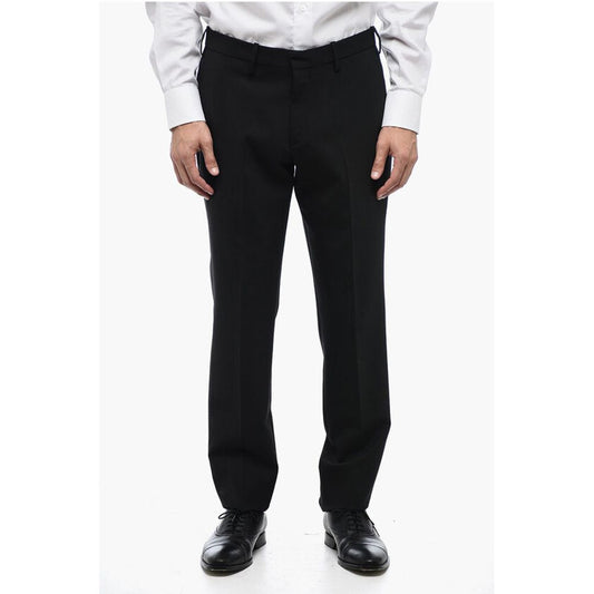 Neil Barrett Wool Blend Slim Fit Pants with Belt Loops