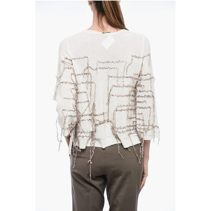 ArchivioB Flared Sweater with Fringe Application