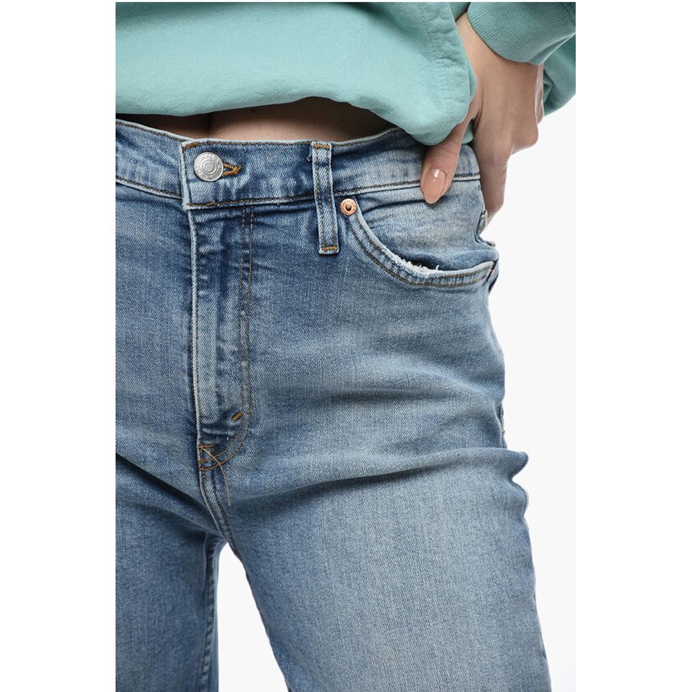 RE/DONE Light-Washed Crop Denims 22cm