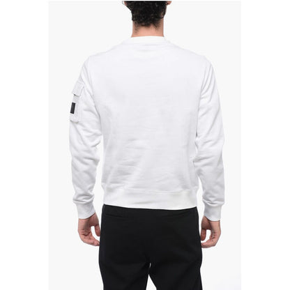 North Sails Brushed Cotton Crewneck Sweater With Embossed Logo