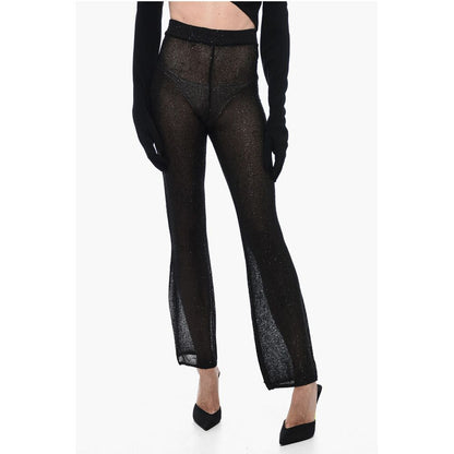Remain See Through Knitted Pants with Sequines