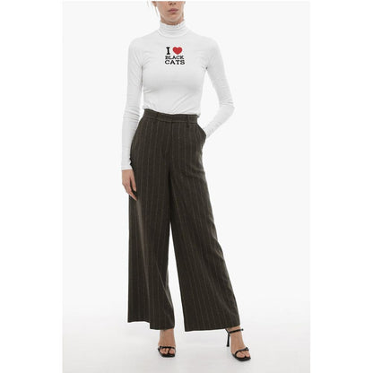 Remain Pinestripe Wool Blend Wide Pants