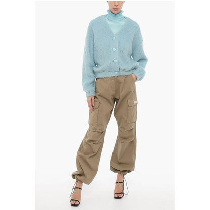 Adriana Hot Couture V-Neck Solid Color Fluffy Cardigan