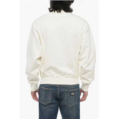 Heron Preston Printed Brushed Cotton Crewneck Sweater