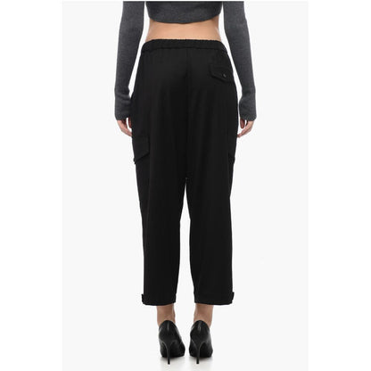 Edra Solid Color Single Pleat Cargo Pants