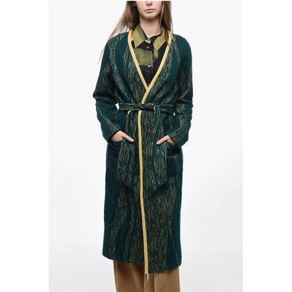 Two-Tone Coat With Belt