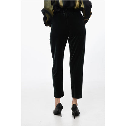 Edra Velvet Lurex Pants with Elastic Waistband