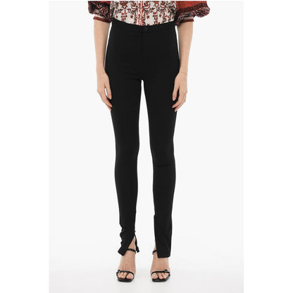 Wardrobe.Nyc High-Waisted Stretch Fabric Pants with Ankle Zip