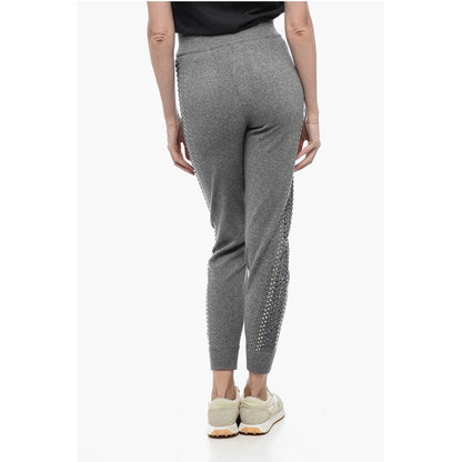 Philipp Plein Knitted KELLY Joggers with Rhinestoned Detail