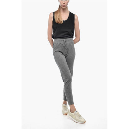 Philipp Plein Knitted KELLY Joggers with Rhinestoned Detail