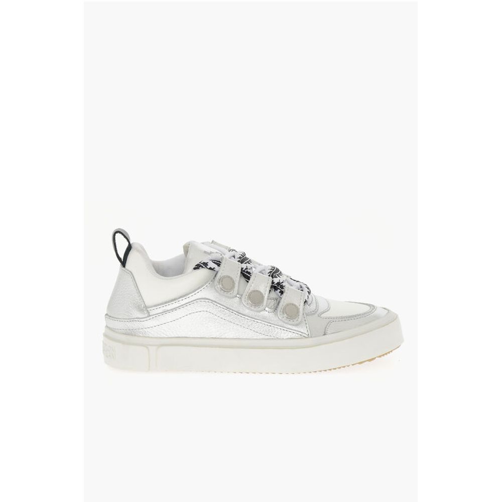 Marcelo Burlon Metallic Leather TICINELLA Low-Top Sneakers