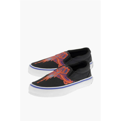 Marcelo Burlon Canvas CURVES WINGS Slip On Sneakers