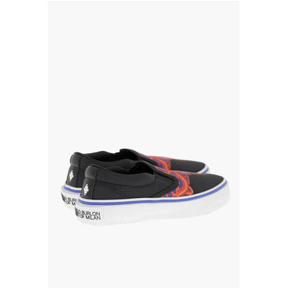 Marcelo Burlon Canvas CURVES WINGS Slip On Sneakers