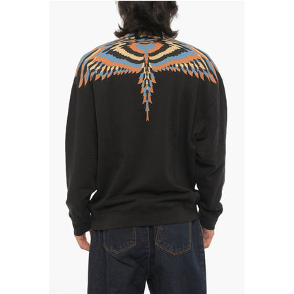 Marcelo Burlon Brushed Cotton OPTICAL WINGS Crew-neck Sweatshirt