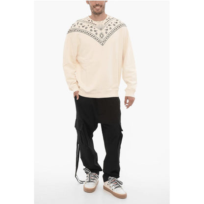 Marcelo Burlon Crew-Neck Sweatshirt with Bandana Motif