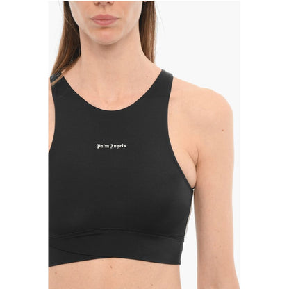 Palm Angels Active Crop Top with Contrasting Logo