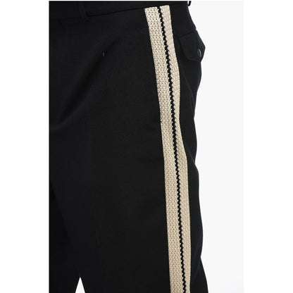 Palm Angels Cotton Blend TAPE Pants with Side Contrasting Bands