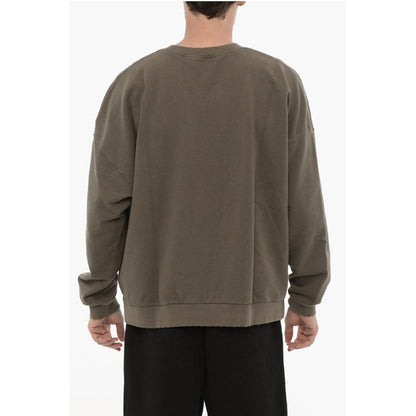 Palm Angels Vintage Effect Crew-Neck Sweatshirt with Embossed Monogram
