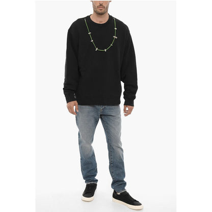 Ambush Cotton Crew-neck Sweatshirt with Removable necklace