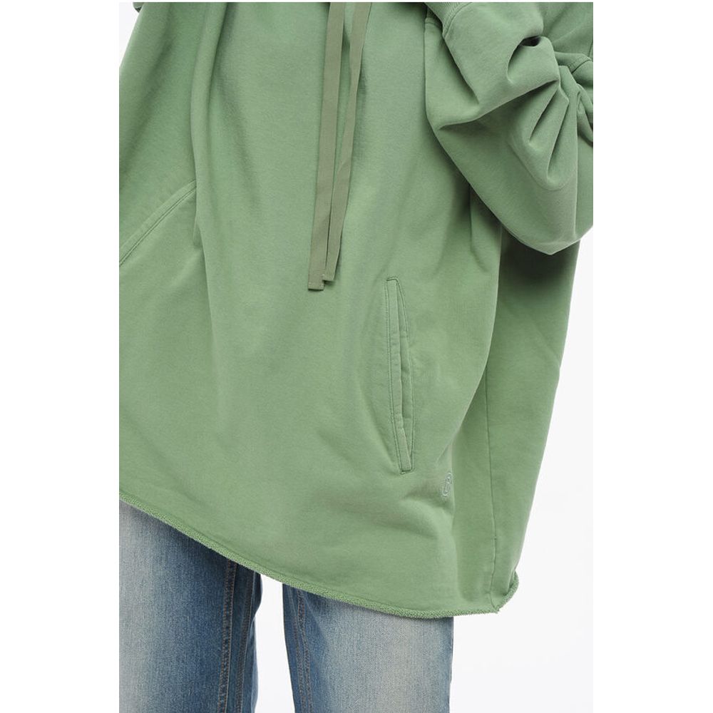Maison Margiela MM6 Brushed Cotton Hoodie with Raw-cut Hem