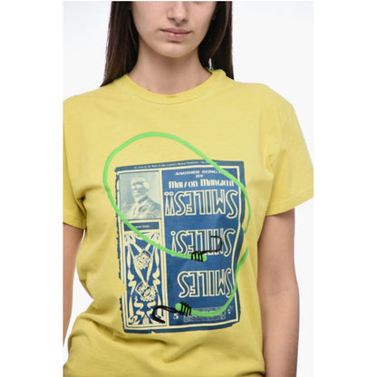 Maison Margiela MM1 Crew Neck SMILES Printed Cotton T-Shirt