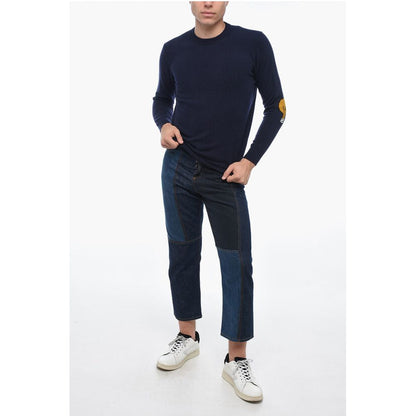 Altea Crew Neck LUNETTA Virgin Wool Sweater with Patches