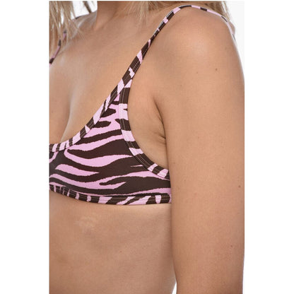 The Attico Animal Patterned Stretch Fabric Bikini