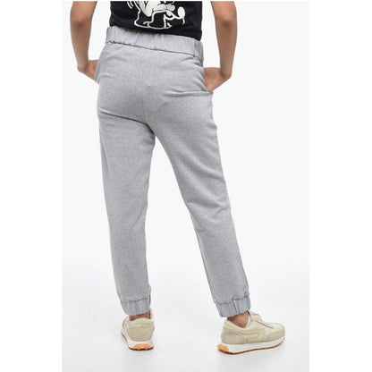 Fabiana Filippi Brushed Cotton Sweatpants with Rhinestoned Detail