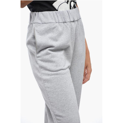 Fabiana Filippi Brushed Cotton Sweatpants with Rhinestoned Detail