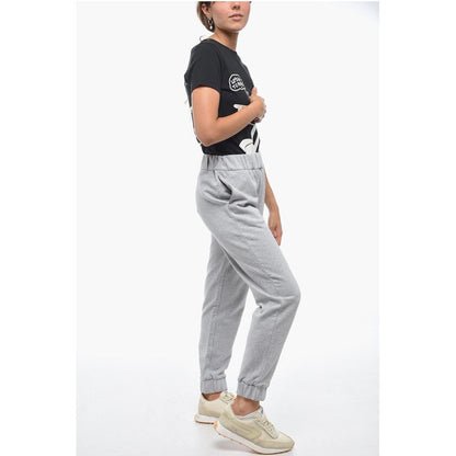 Fabiana Filippi Brushed Cotton Sweatpants with Rhinestoned Detail