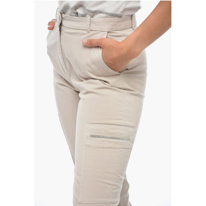 Fabiana Filippi Cropped Fit Stretch Cotton Cargo Pants