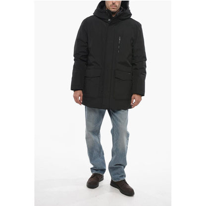 Woolrich Cotton and Nylon CLEVELAND Down Jacketwith Hidden Closure