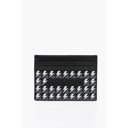 Neil Barrett All-Over Thunderbolt Printed Leather Card Holder