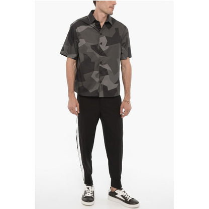 Neil Barrett Short Sleeve Camouflage Boxy Fit Shirt