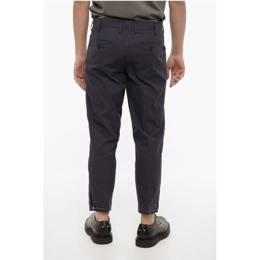 Neil Barrett Slim Fit Cotton Blend Pants with Adjustable ankle