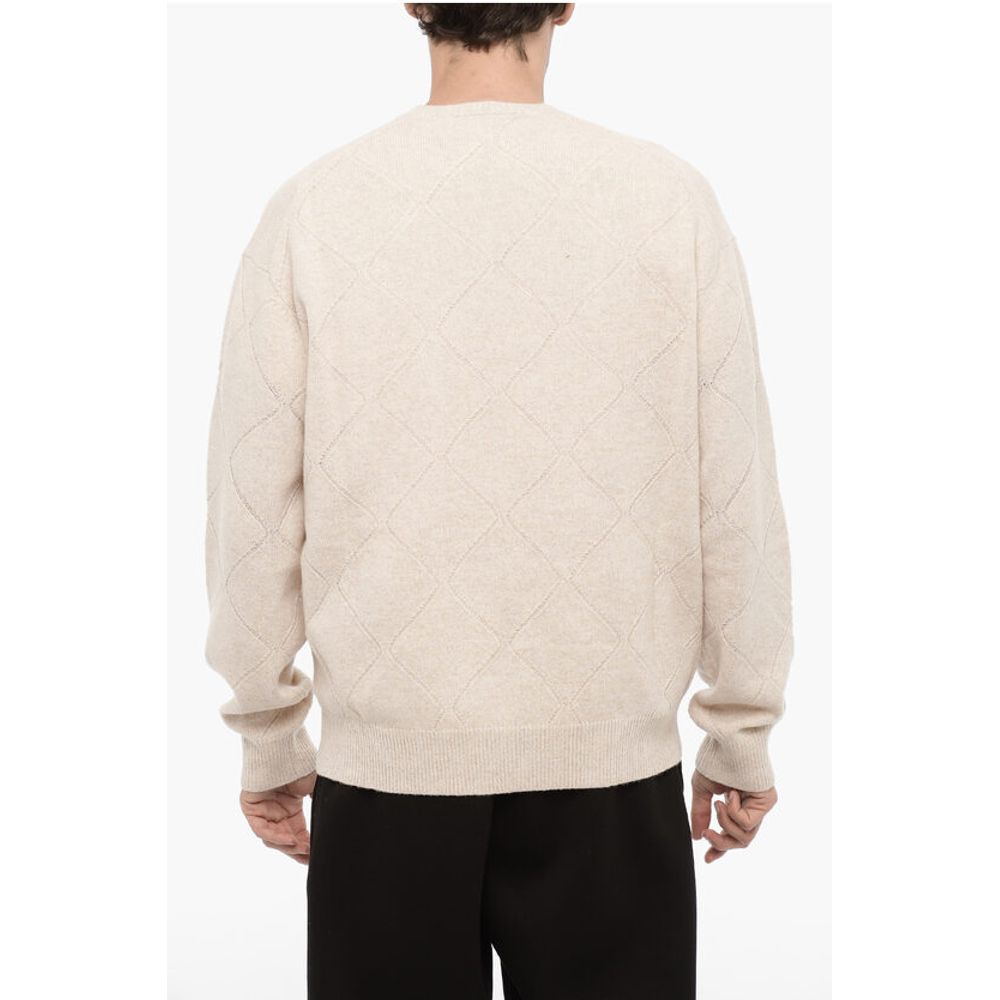 Neil Barrett Wool Blend Crew-neck Sweater with Cut-Out Detail