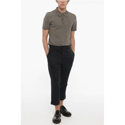 Neil Barrett Cropped Fit Chinos Pants with Zipped Hem