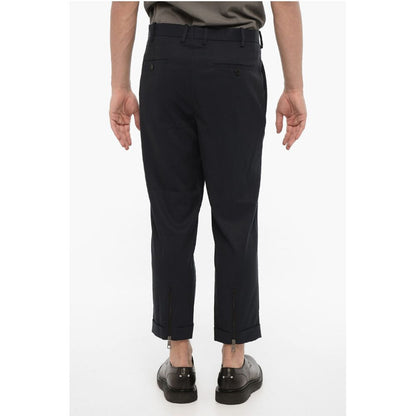 Neil Barrett Cropped Fit Chinos Pants with Zipped Hem