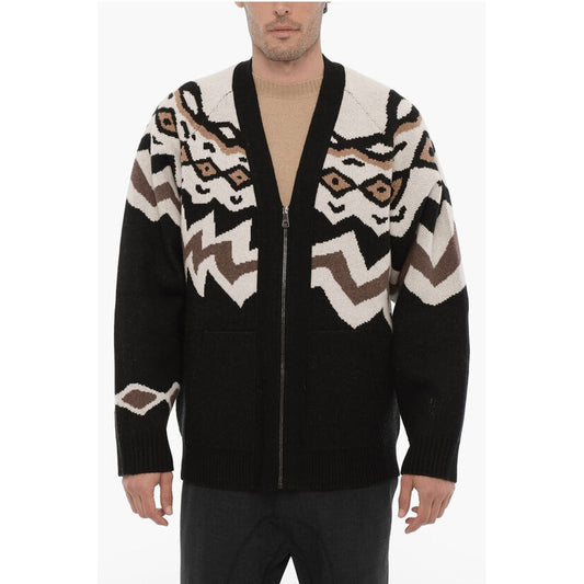 Neil Barrett Wool Cardigan with V-Neck