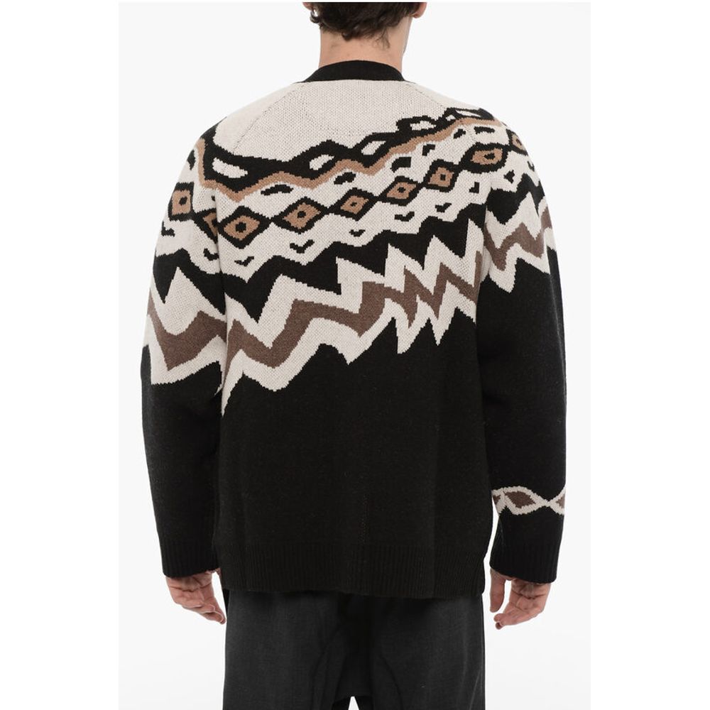 Neil Barrett Wool Cardigan with V-Neck