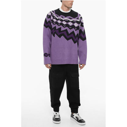 Neil Barrett Wool Boxy Fit Crew-neck Sweater