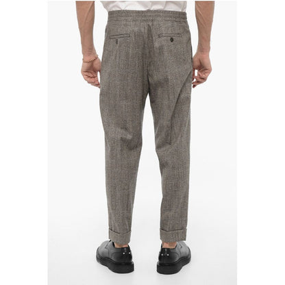 Neil Barrett District Check Motif Low Waisted REM Pants