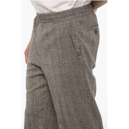 Neil Barrett District Check Motif Low Waisted REM Pants