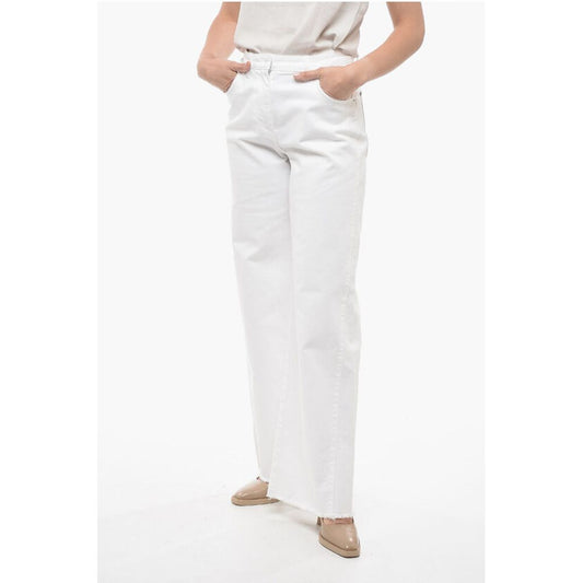 Fabiana Filippi Denim Palazzo Pants with Fringed Bottom