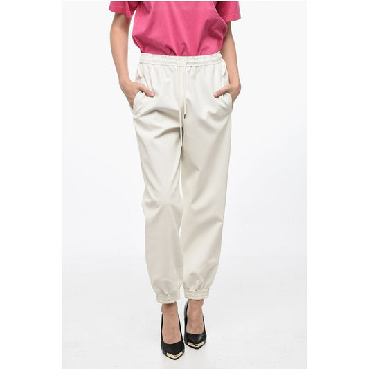 Stella McCartney SKIN FREE SKIN Eco-leather Sweatpants with Elastic Cuffs
