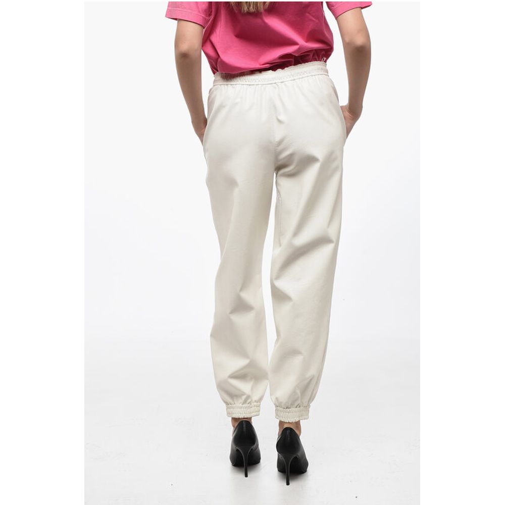 Stella McCartney SKIN FREE SKIN Eco-leather Sweatpants with Elastic Cuffs