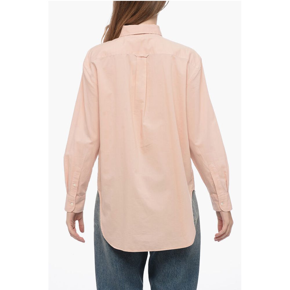 Polo Ralph Lauren Solid Color Button-Down Collar Shirt with Embroidered Logo