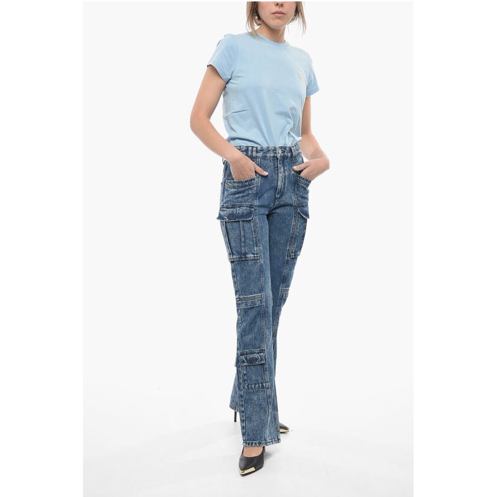 Isabel Marant Dark Wash VOKAIO Cargo Denims 22cm